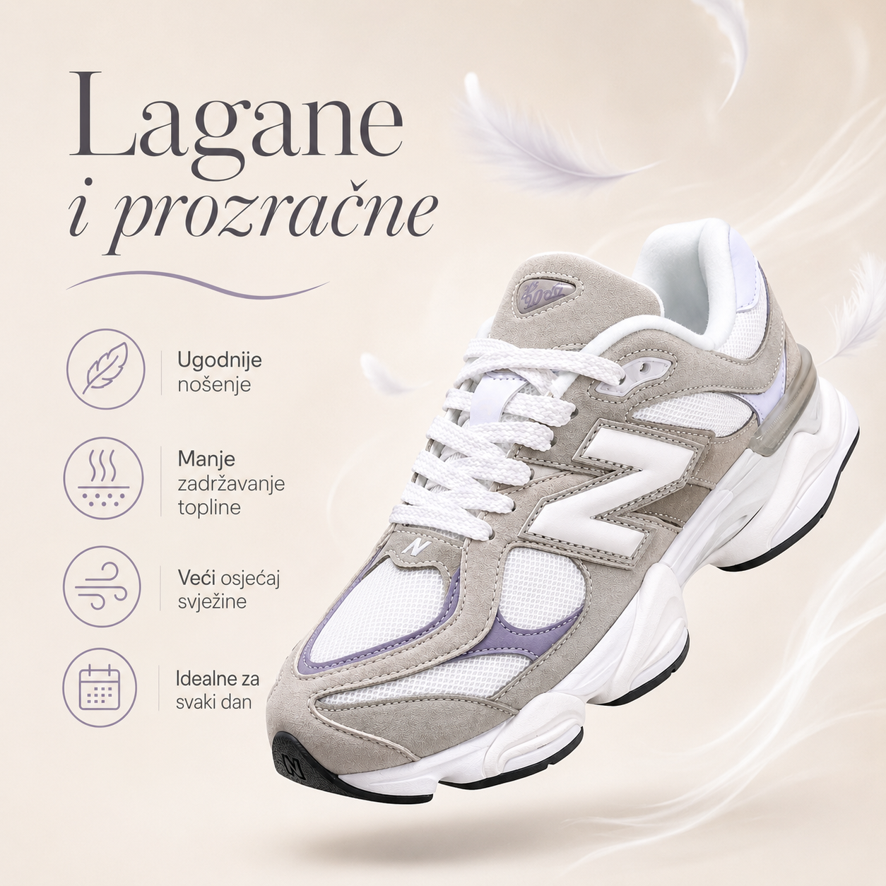 Muške Premium Lifestyle Tenisice – Sivo-Bijele – prikaz 6