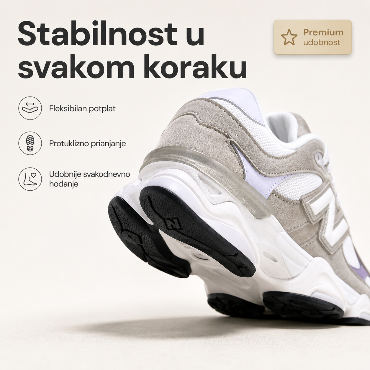 Muške Premium Lifestyle Tenisice – Sivo-Bijele – prikaz 7