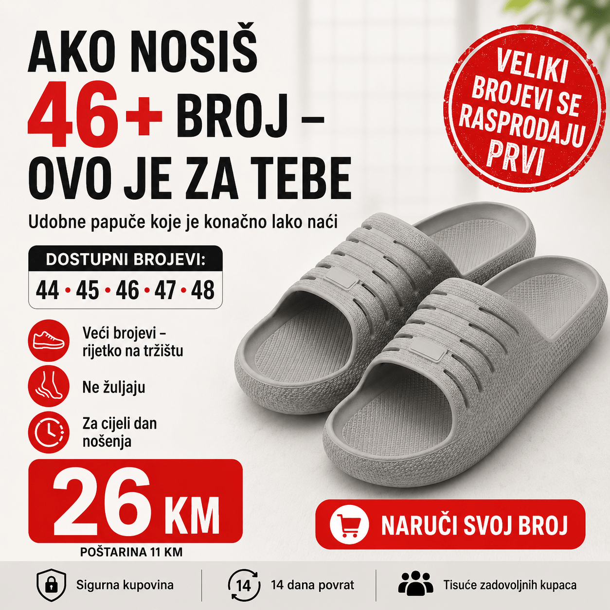 Muške Ljetne Papuče Veliki Brojevi – – 44 – slika 6