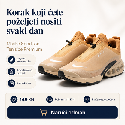 Muške Premium Sportske Tenisice – Bež – prikaz 2