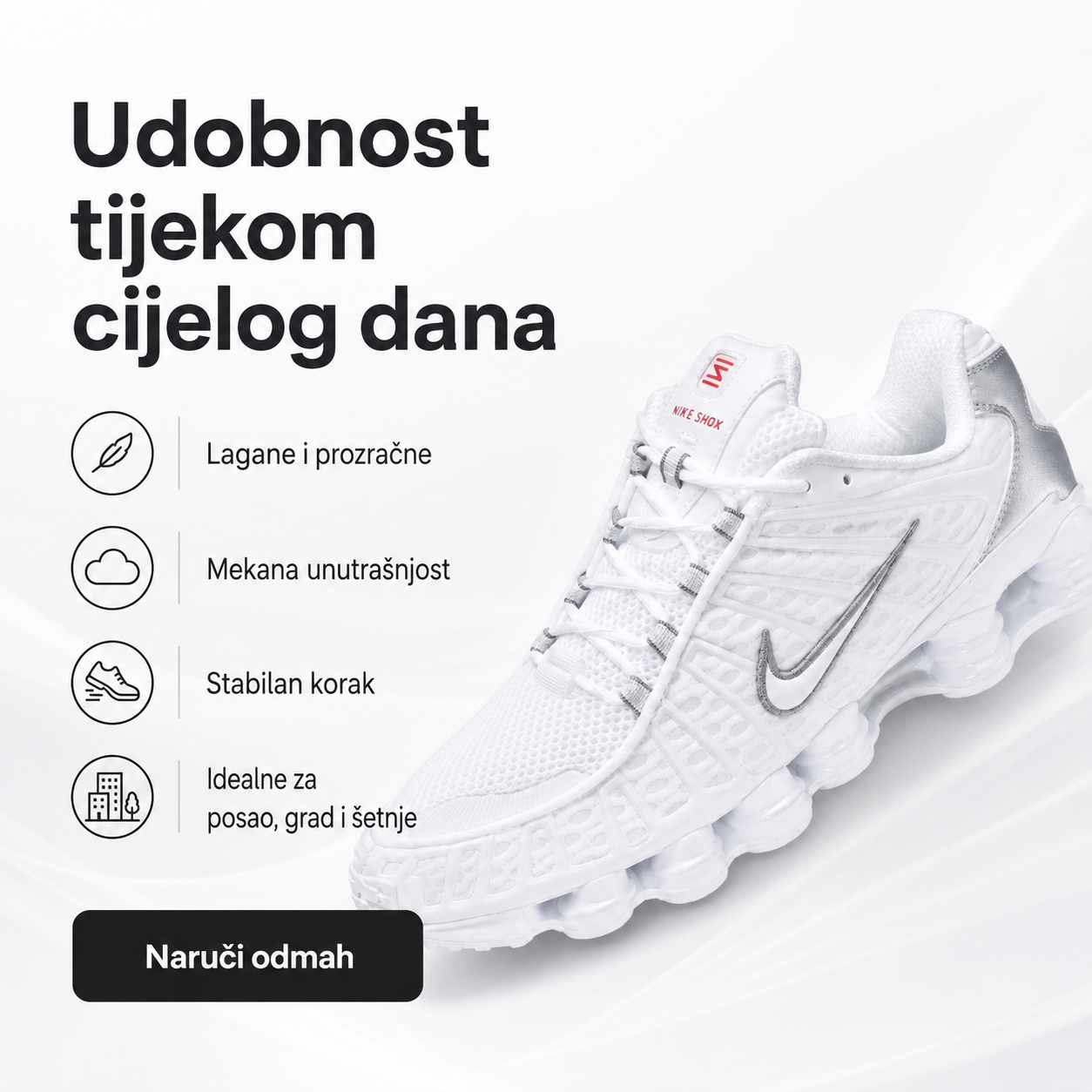 Muške Premium Bijele Sportske Tenisice – prikaz 3
