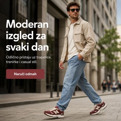 Muške Premium Sportske Tenisice – Bordo-Crne – prikaz 5