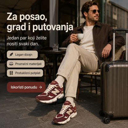 Muške Premium Sportske Tenisice – Bordo-Crne – prikaz 6