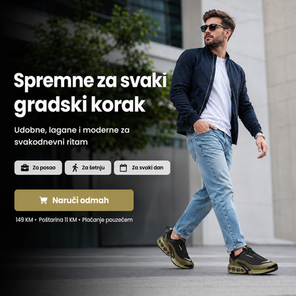 Muške Premium Sportske Tenisice – Crne – prikaz 6