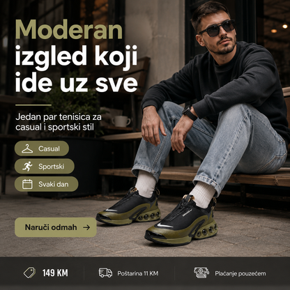 Muške Premium Sportske Tenisice – Crne – prikaz 8