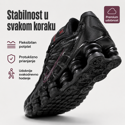 Muške Premium Sportske Tenisice – Crne s Bordo Detaljem – prikaz 7