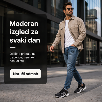 Muške Premium Sportske Tenisice – Crne sa Sivo-Bijelim Detaljima – prikaz 4