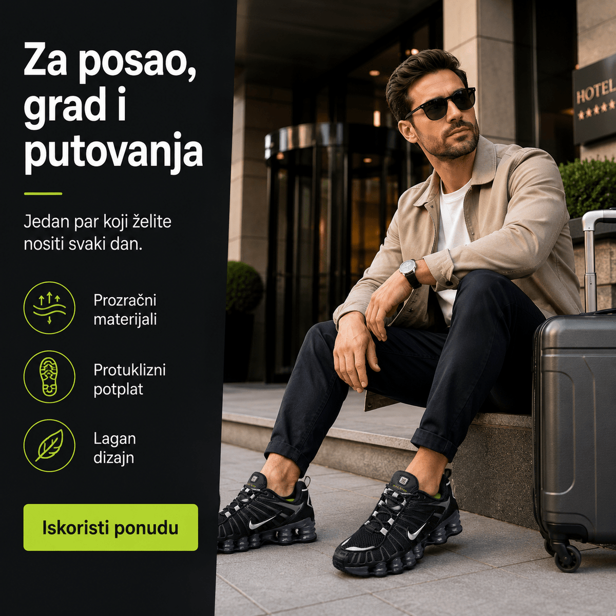 Muške Premium Crne Sportske Tenisice s Bijelim Detaljima – Muške tenisice – 41 – slika 8