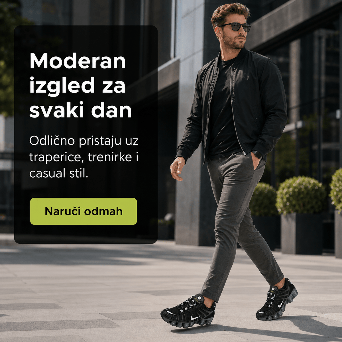Muške Premium Crne Sportske Tenisice s Bijelim Detaljima – Muške tenisice – 41 – slika 7