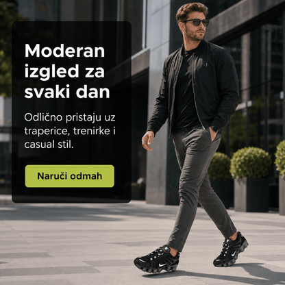 Muške Premium Crne Sportske Tenisice s Bijelim Detaljima – Muške tenisice – 41 – slika 7
