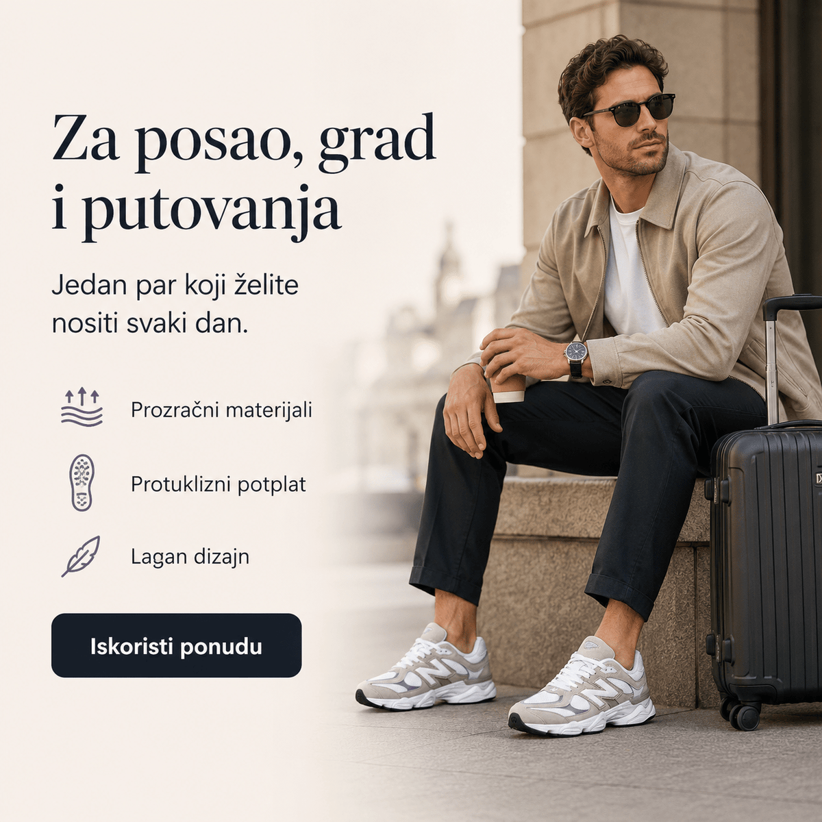 Muške Premium Lifestyle Tenisice – Sivo-Bijele – Muške tenisice – 41 – slika 5