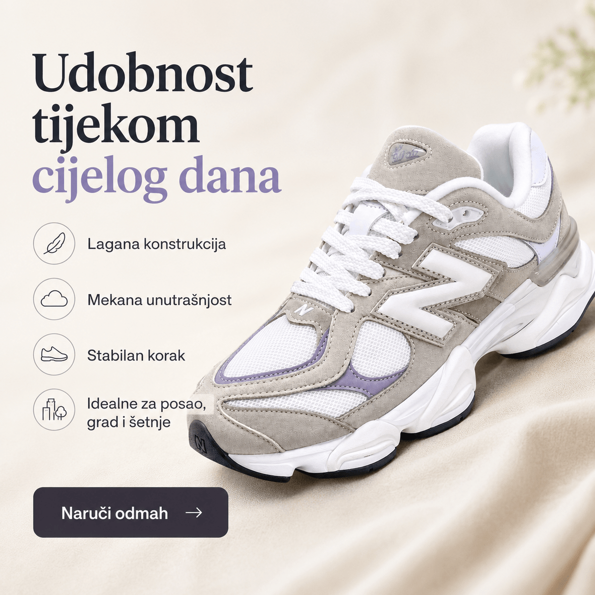 Muške Premium Lifestyle Tenisice – Sivo-Bijele – Muške tenisice – 41 – slika 3