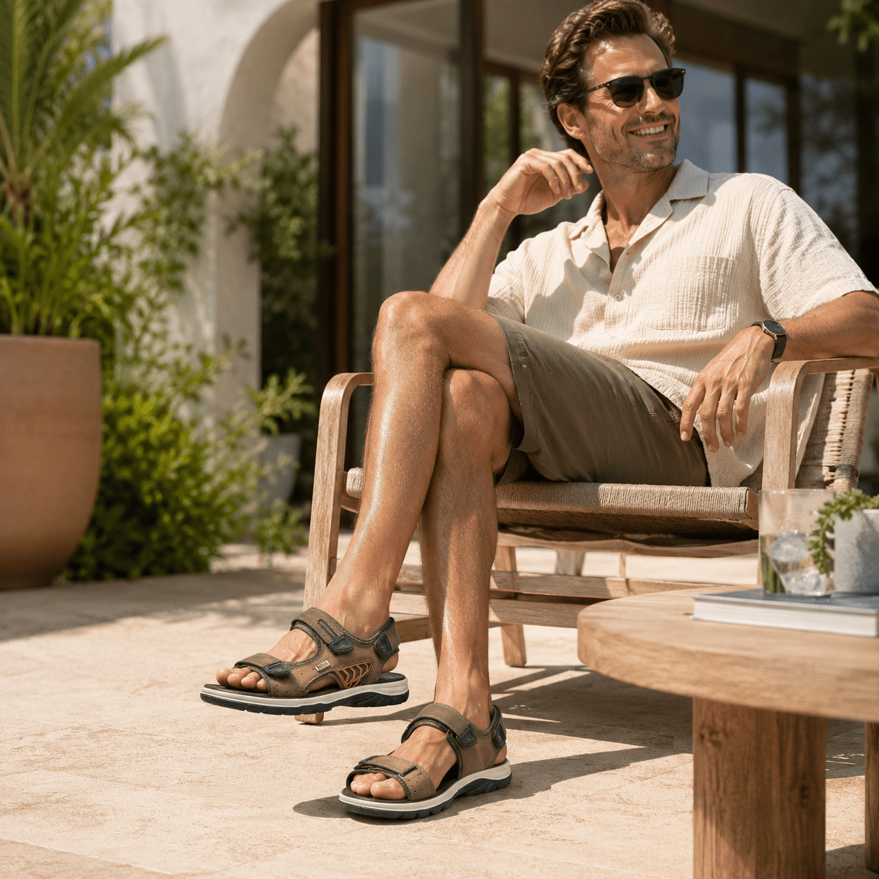Muške Premium Sandale – – 41 Smeđa – slika 3