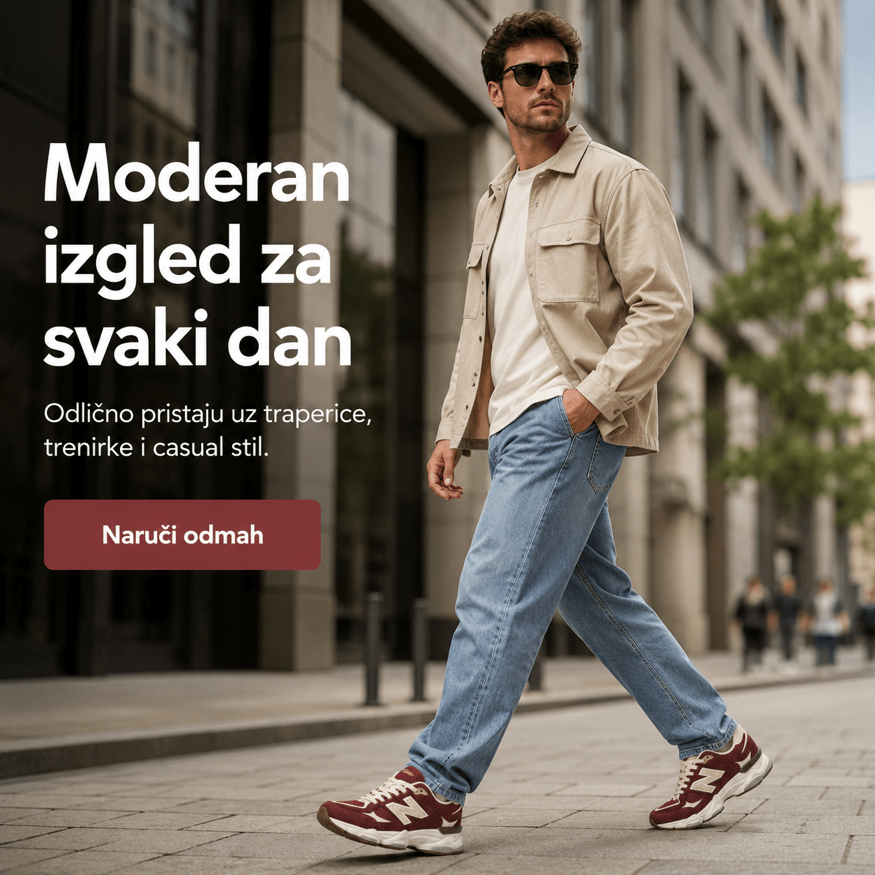 Muške Premium Sportske Tenisice – Bordo-Krem – Muške tenisice – 41 – slika 5