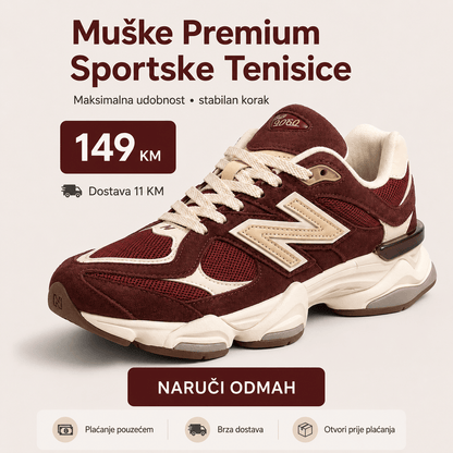 Muške Premium Sportske Tenisice – Bordo-Krem – Muške tenisice – 41 – slika 2