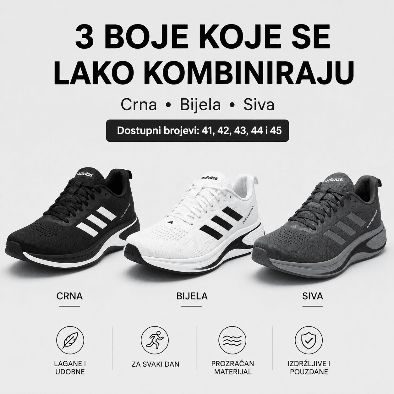 Muške Sportske Tenisice – – Crna 41 – slika 2