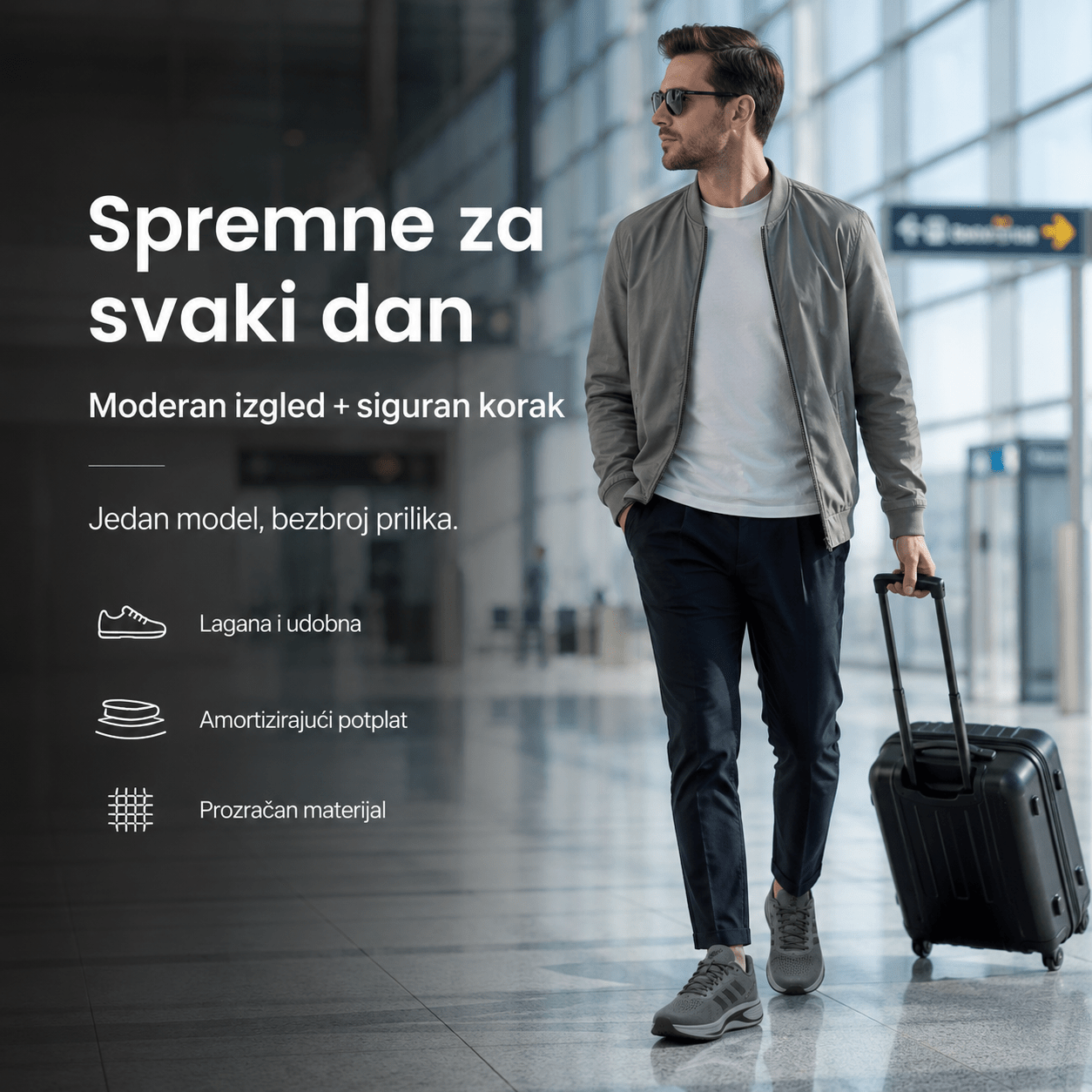 Muške Sportske Tenisice – – Crna 41 – slika 8