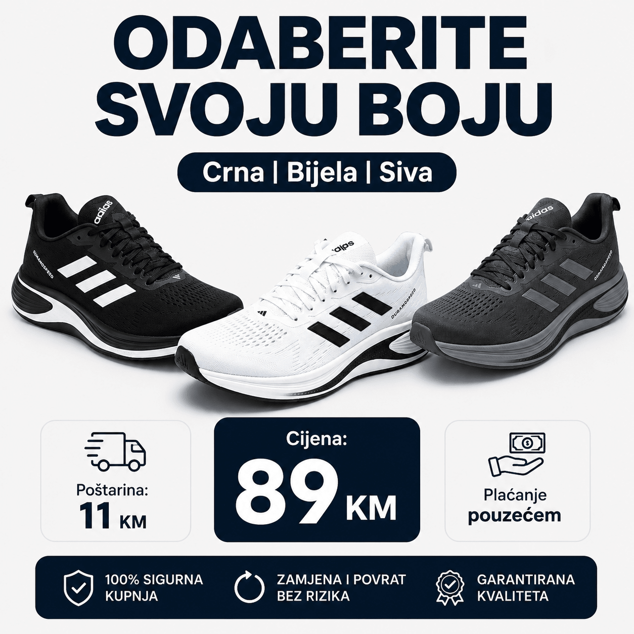Muške Sportske Tenisice – – Crna 41 – slika 3