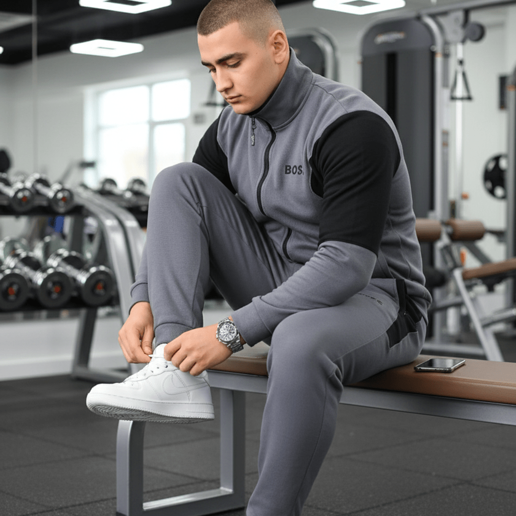 Muški Dvodijelni Trenerka Komplet – Muška odjeća – S – slika 4