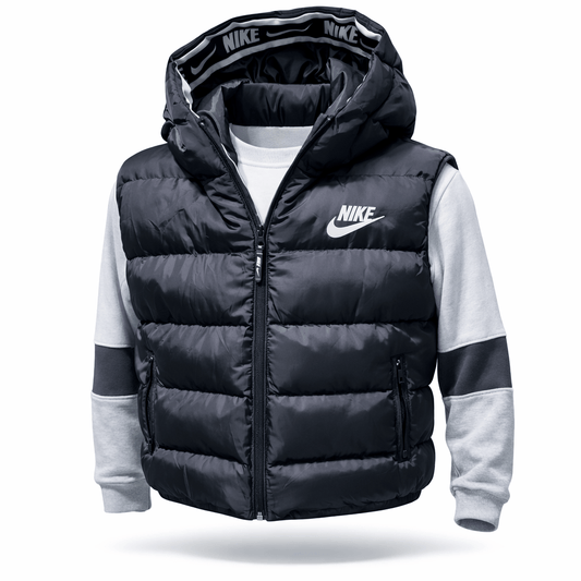 Muški prošiveni prsluk s kapuljačom – – L – slika 1