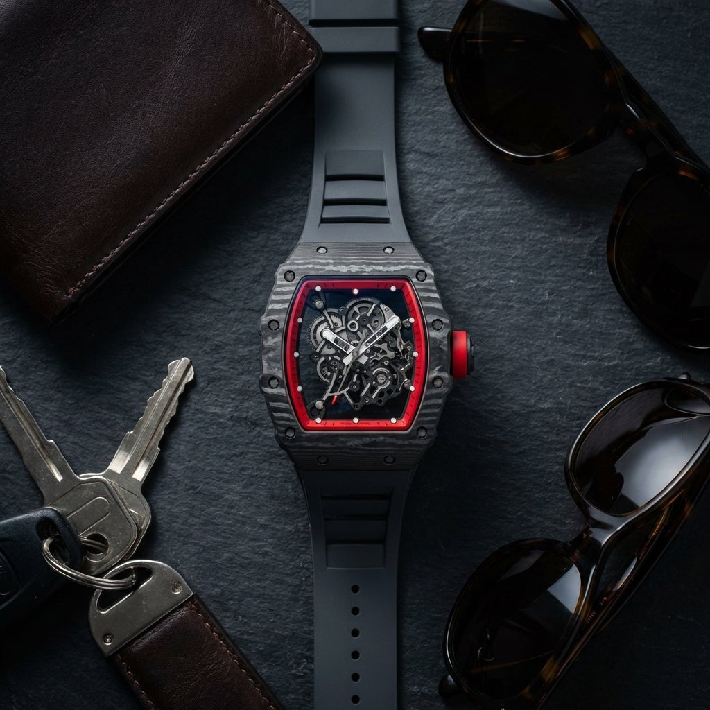 Muški Skeleton Sat Carbon Fiber - Luksuzni Sportski Dizajn – Satovi – – slika 5