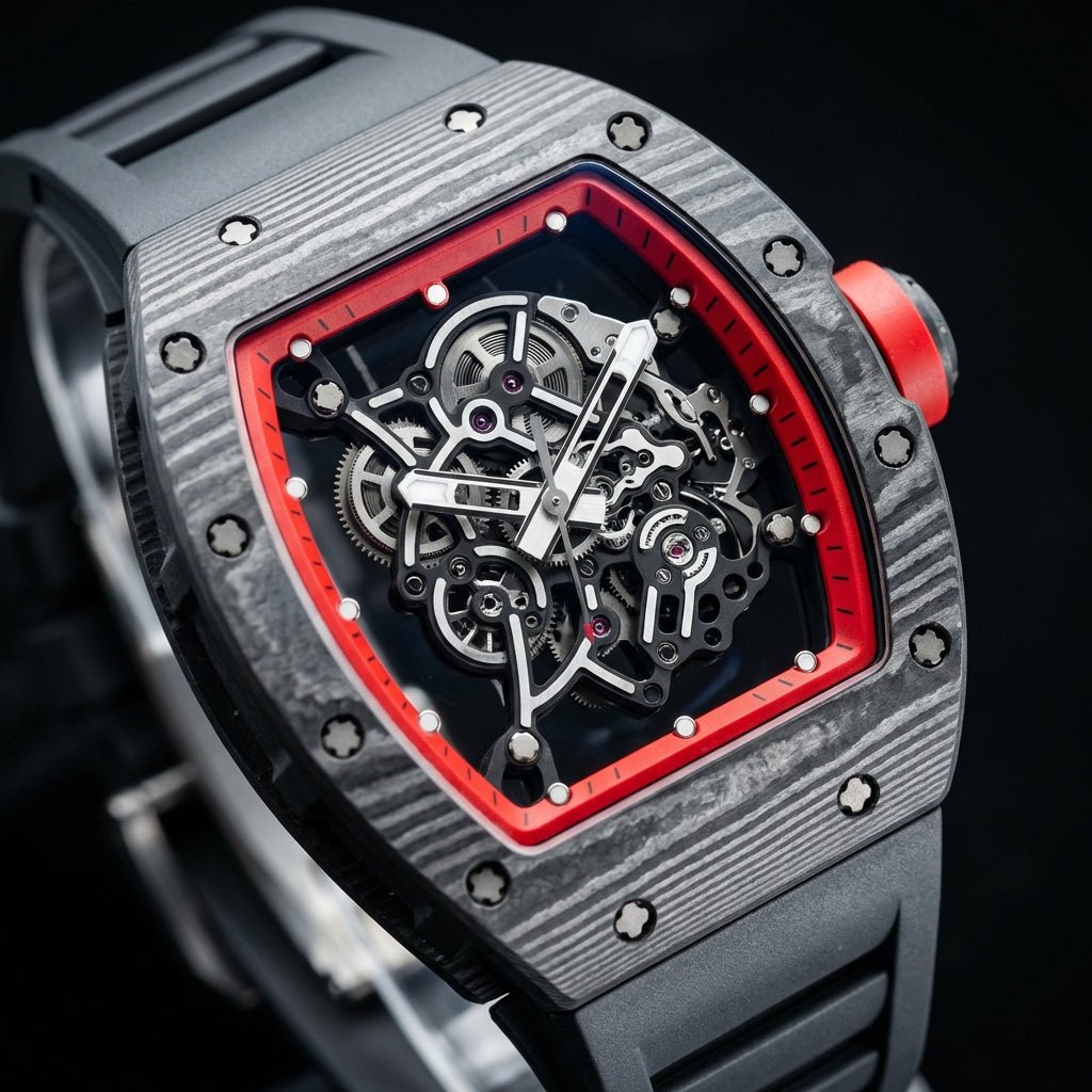 Muški Skeleton Sat Carbon Fiber - Luksuzni Sportski Dizajn – Satovi – – slika 3