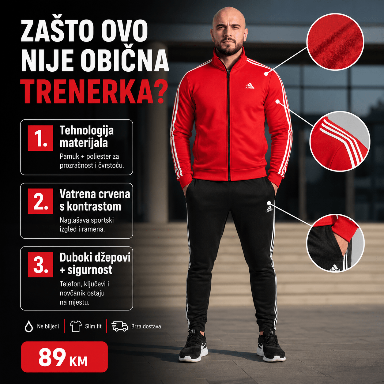 Muški sportski komplet – Muška Moda i Odjeća – S – slika 3