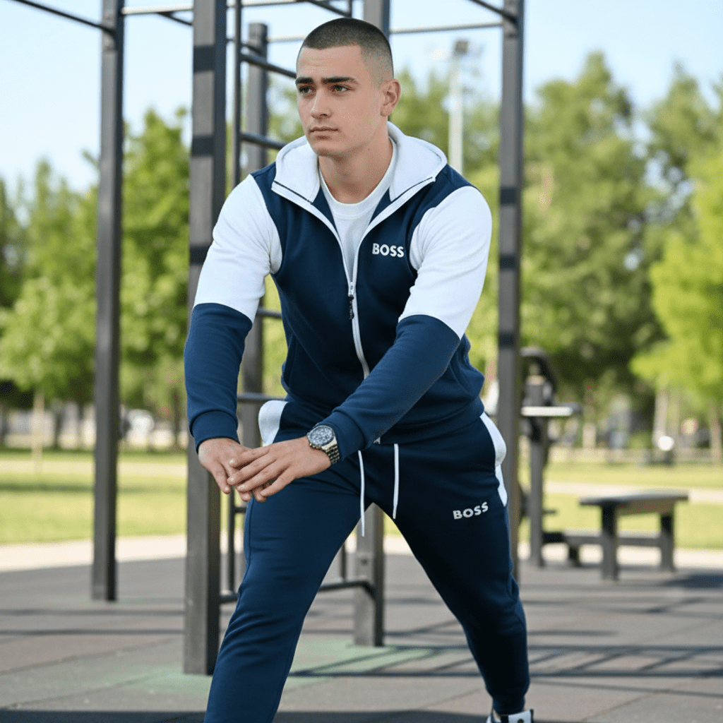 Muški Sportski Komplet - Dvobojna Trenerka – Muška odjeća – S – slika 3