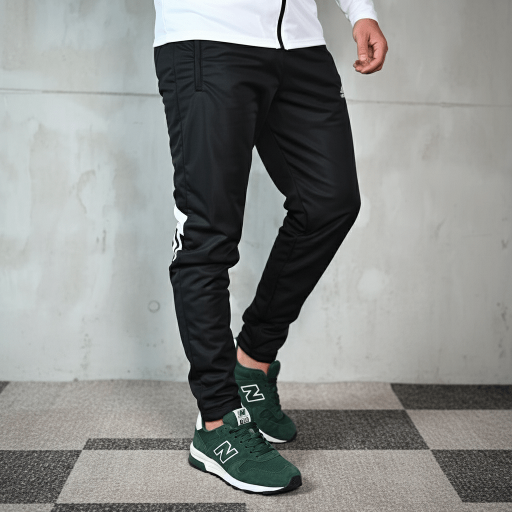 Muški Sportski Komplet Trenerka - Bijelo - Crna Elegancija – Muška Odjeća – M Bijelo - Crna – slika 3