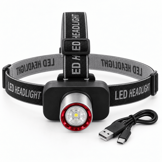Naglavna LED lampa JF-5831 s USB-C punjenjem i fokusom – Naglavne lampe JF-5831 – – slika 1