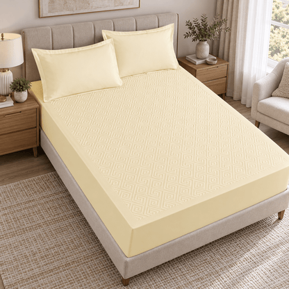Navlaka za madrac i 2 jastučnice – 4 boje – Setovi navlake za madrac i jastučnica – 160 × 200 + 30 cm Bež – slika 20