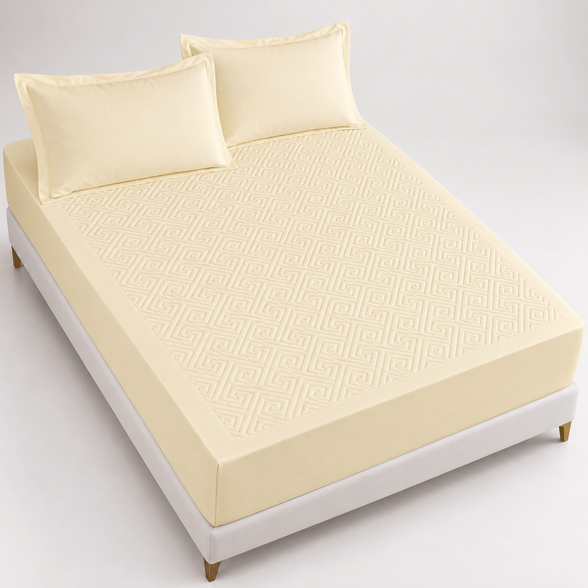 Navlaka za madrac i 2 jastučnice – 4 boje – Setovi navlake za madrac i jastučnica – 180 × 200 + 30 cm Bež – slika 13