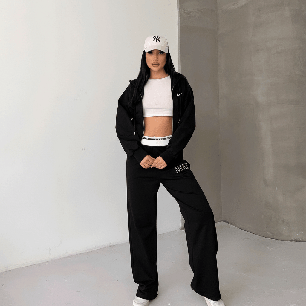 Nike Ženska Trenerka - Elegantna Crna Komplet Trenerka – Ženska Trenerka – S Crna – slika 1