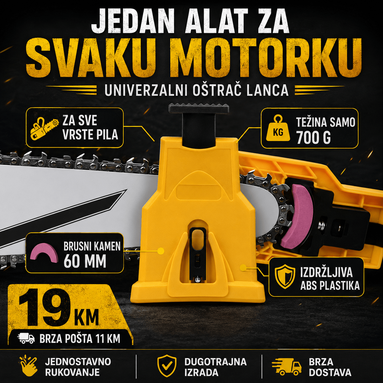 Oštrač lanca za motorku – Baštenske Mašine i Motori – – slika 4