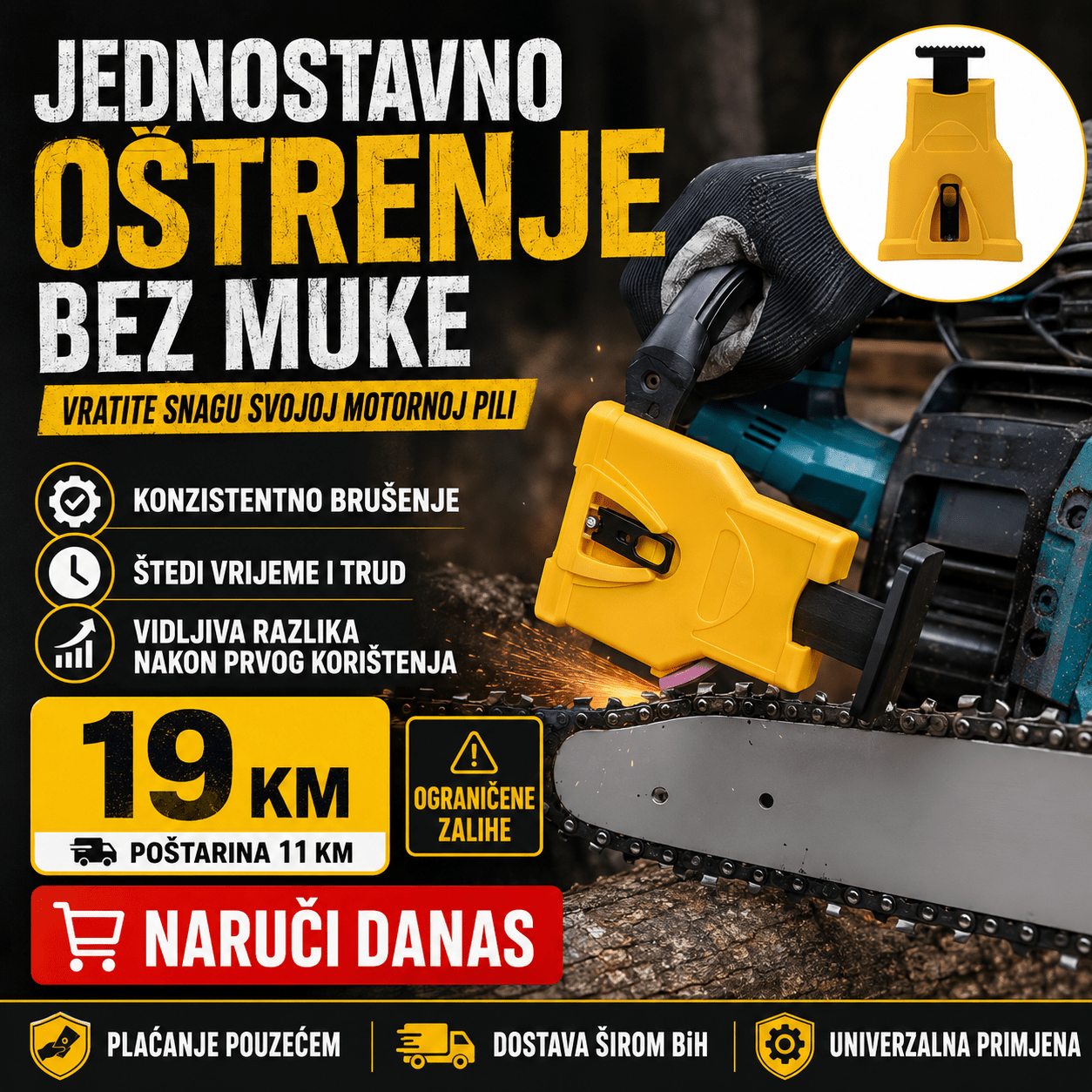 Oštrač lanca za motorku – Baštenske Mašine i Motori – – slika 5