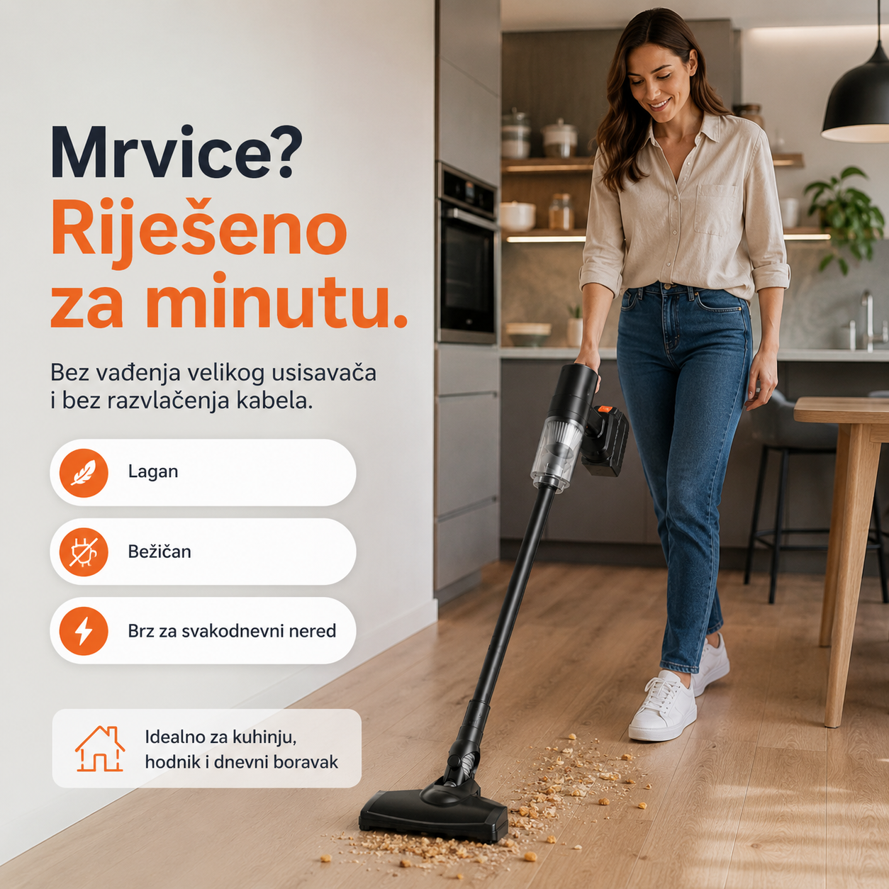 Bežični Usisavač 3u1 6635 – Štapni, Ručni i Automobilski Usisavač – slika 4