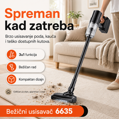 Bežični Usisavač 3u1 6635 – Štapni, Ručni i Automobilski Usisavač – slika 8