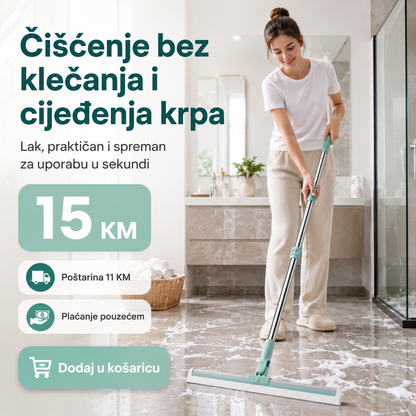 Višenamjenski Brisač za Pod i Staklo 2u1 – Teleskopska Drška 60–110 cm – slika 8