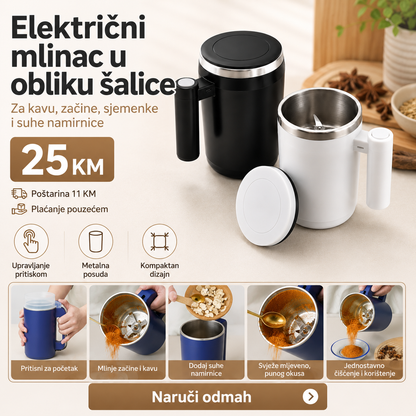 Električni Mlinac u Obliku Šalice za Kavu, Začine i Sjemenke – slika 2