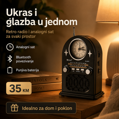 Prijenosni Retro Radio sa Satom RX-82CS – Bluetooth, FM/AM/SW, USB i microSD – slika 3