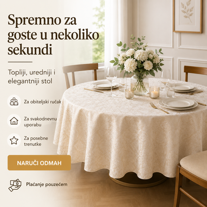 Elegantni Stolnjak 180 × 180 cm – Reljefni Uzorak i Četiri Boje – slika 6