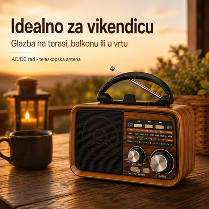 Prijenosni Retro Radio RX-BT031 s Bluetoothom – FM/AM/SW, USB, microSD i AC/DC – slika 7