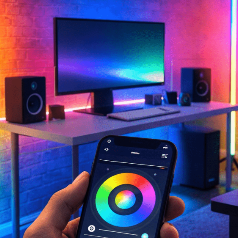 Pametna RGB podna LED lampa – Dekoracije i Rasvjeta – – slika 3