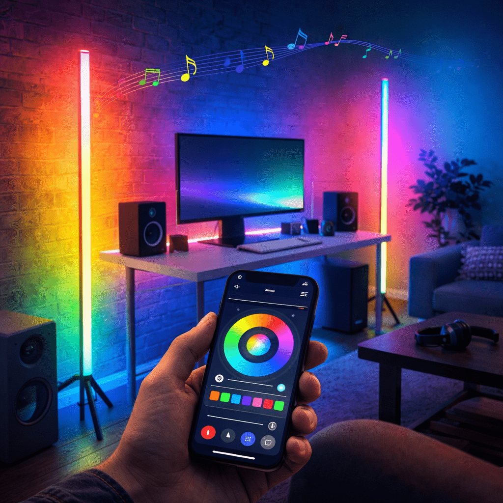 Pametna RGB podna LED lampa – – – slika 1