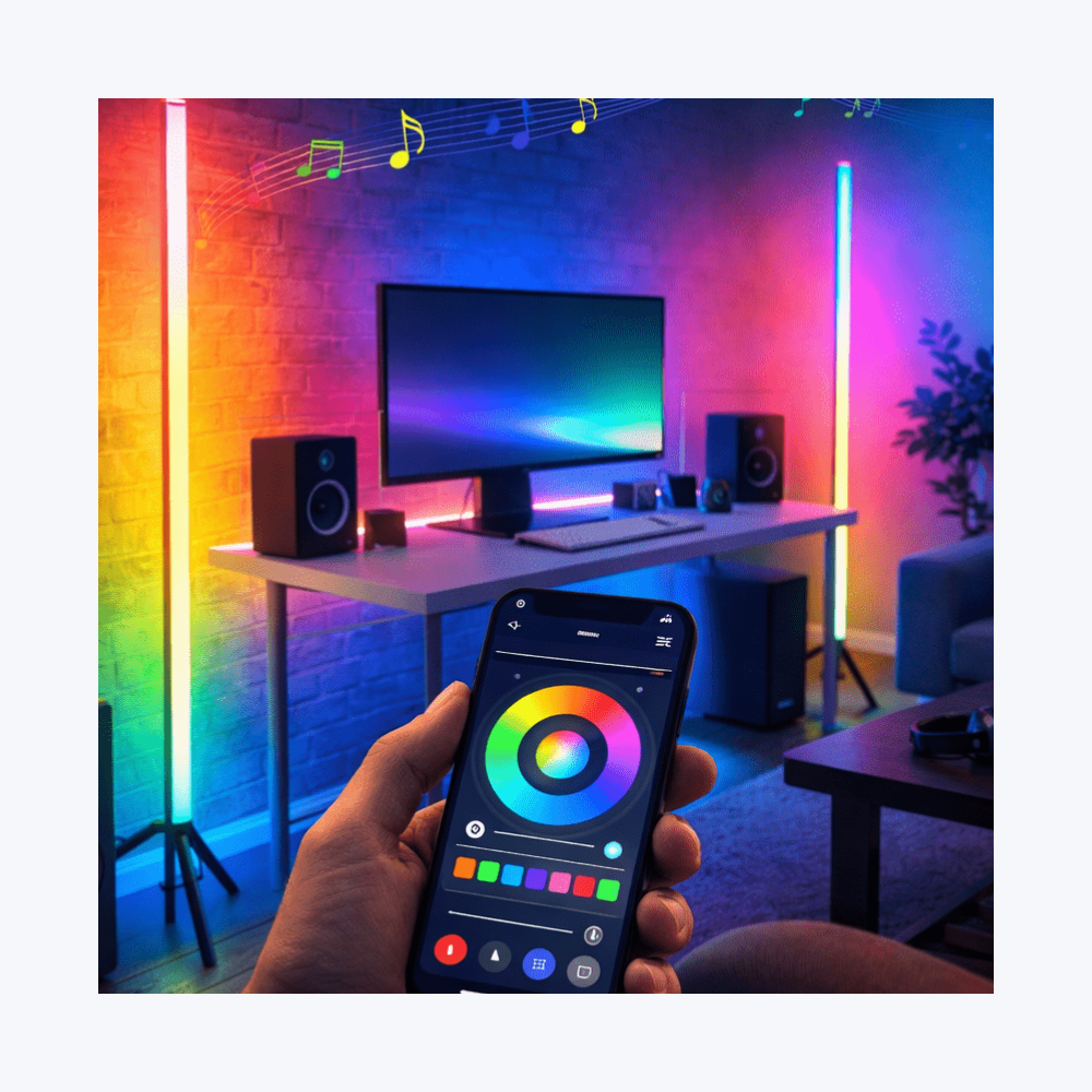 Pametna RGB podna LED lampa – Dekoracije i Rasvjeta – – slika 4