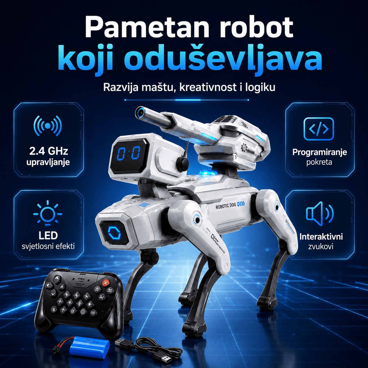 Pametni AI Robot Pas D27 – – – slika 4