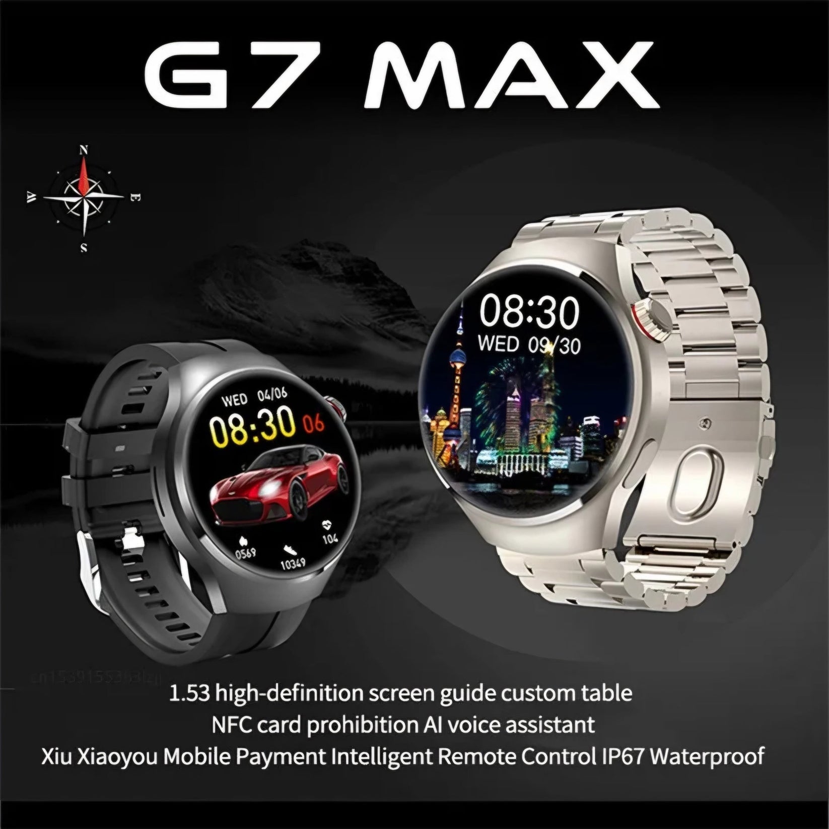 Pametni Sat G7 MAX – – Srebrena – slika 3