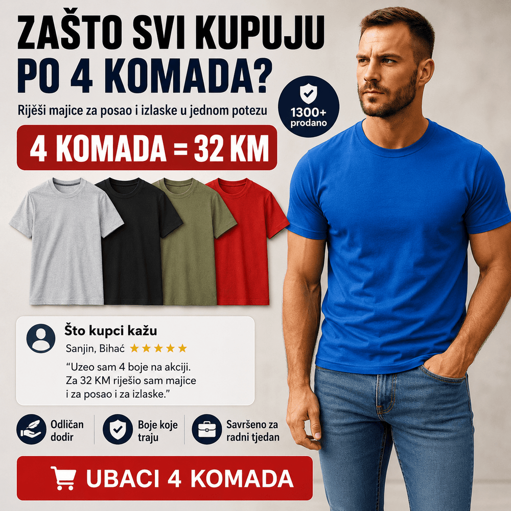 Pamučne majice kratkih rukava