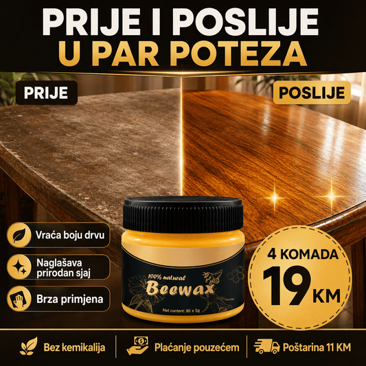 Pčelinji Vosak za Poliranje Namještaja (4.kom) – Kućanski Pribor i Čišćenje – – slika 2