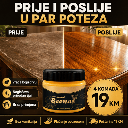 Pčelinji Vosak za Poliranje Namještaja (4.kom) – Kućanski Pribor i Čišćenje – – slika 2